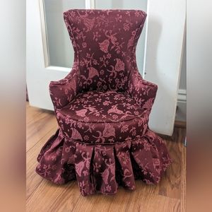 Small doll sized chair, red (fits American Girl dolls)